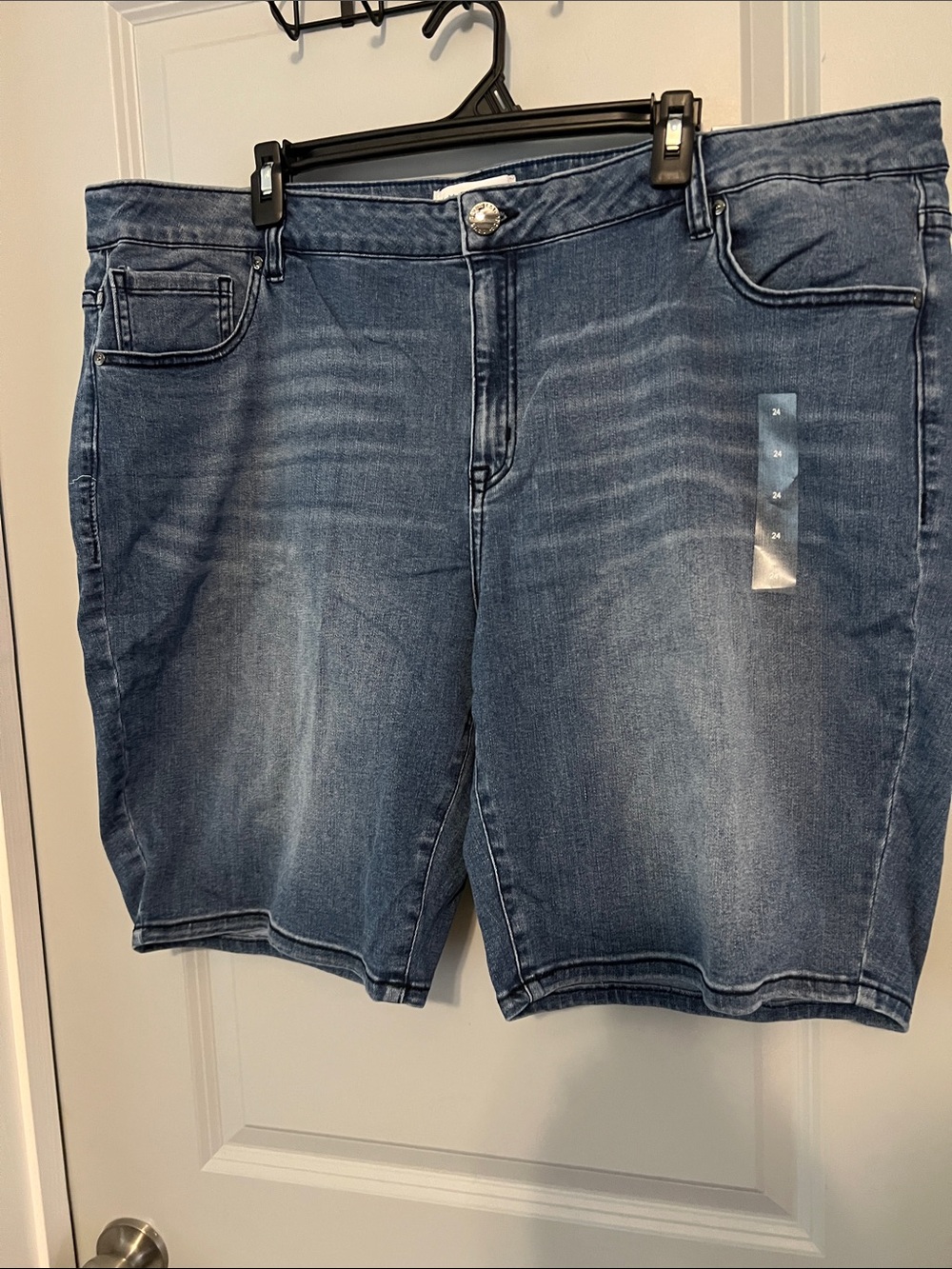 Lane Bryant Midwash Denim Bermuda Shorts - Blue